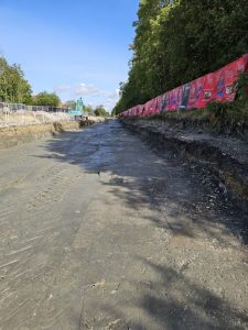 Formation to be built from the ground upwards after the track was removed.