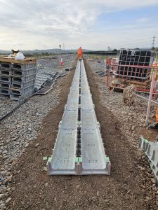 Double walkway troughing installation to design.