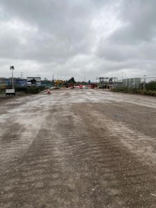 Ground ready for stone.