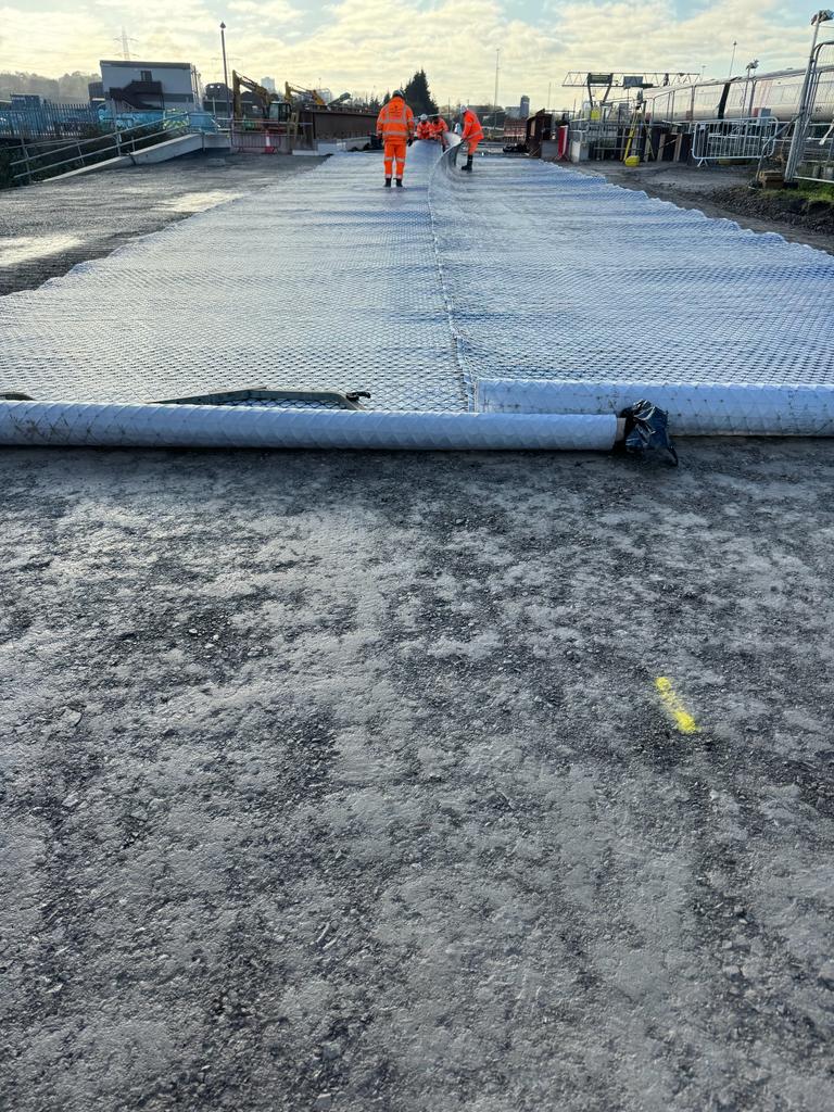 TRAM track laying equipment